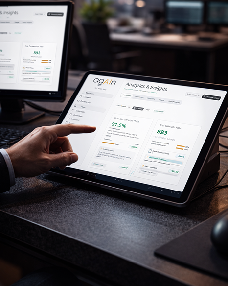 Digitales Dashboard mit Analysen und Leistungskennzahlen für den Einzelhandel
